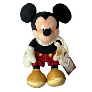 Christmas Disney Store Mickey Mouse Plush Toy 16" NWT Gift Tag Original Package